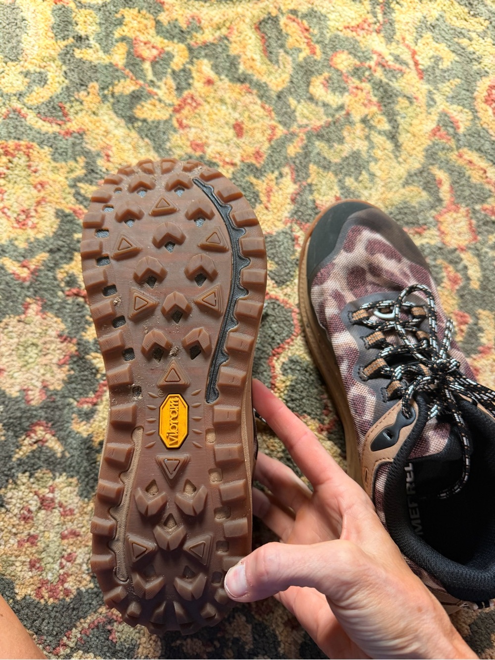 Merrell Women's tan and black leopard Athletic Shoes - Picture 5 of 7
